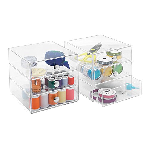 Stackable 3 Drawer Makeup Organizer