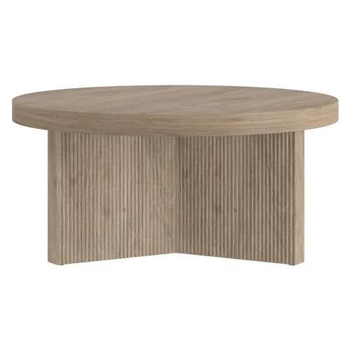 32" Scandinavian Fluted Coffee Table