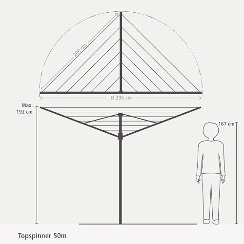 Topspinner Outdoor 4 Arm Spinning Clothesline