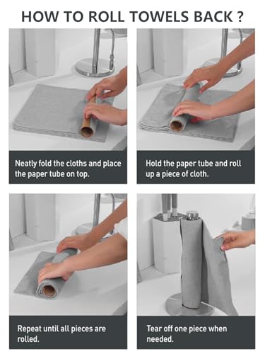 Microfiber Cleaning Cloth Roll (40 Count)