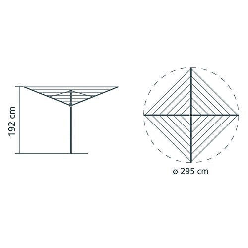 Topspinner Outdoor 4 Arm Spinning Clothesline