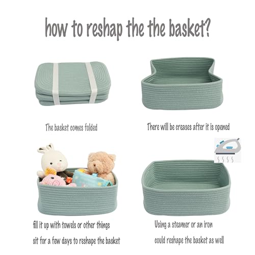 Small Woven Storage Baskets for Shelves (3 Count)