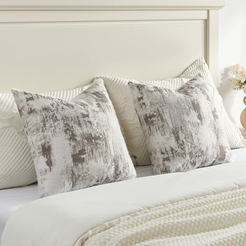 Pack of 2 Faux Cashmere Throw Pillow Covers 18x18 Inch (2 Count)