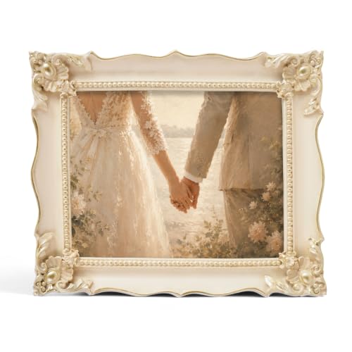 8x10 Vintage Picture Frame with Embossed Flower Design