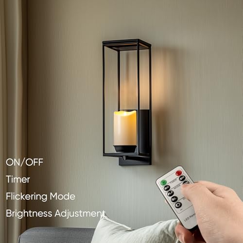 4"x6" Outdoor Waterproof Flameless Candles with Timers and Remote Control (2 Count)
