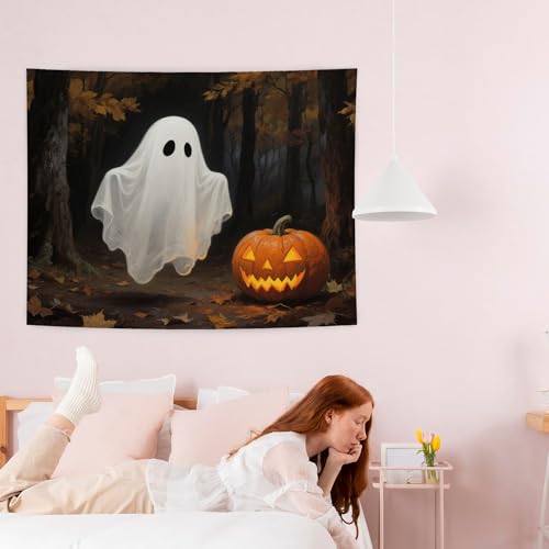 WHCHJ Gothic Halloween Ghost Pumpkin Tapestry