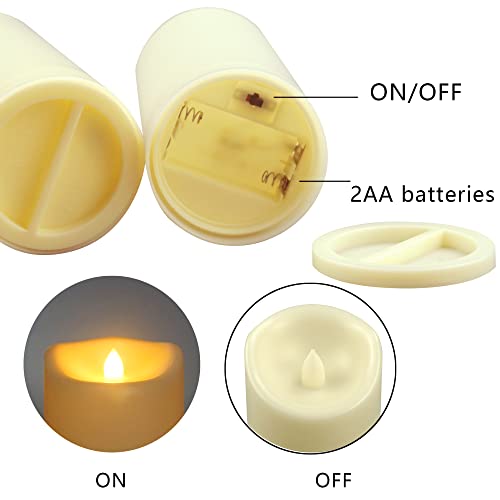 Outdoor Battery Operated Flameless LED Pillar Candles with Auto Timer 3 PCS (3 Count)