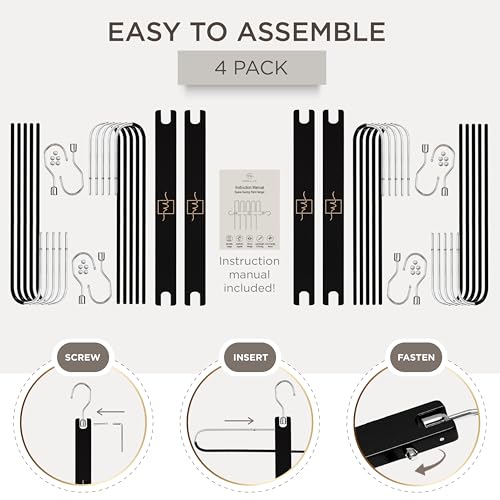 Pants Hangers Space Saving (4 Count)