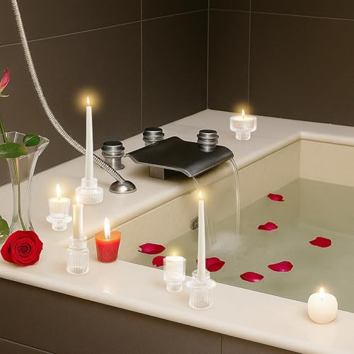 30 Pcs Glass Candlestick Holders Tealight Candle Holders (30 Count)