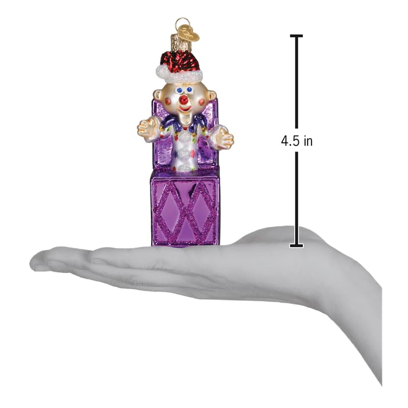 Charlie-in-The-Box Glass Blown Ornament for Christmas Tree, Handcrafted Holiday Decoration, Rudolph Collection