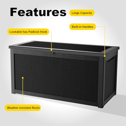 320 Gallon Large Resin Deck Box