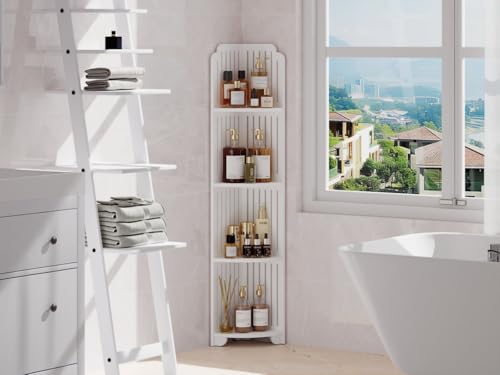 4 Tier Bathroom Shelves for Narrow Space