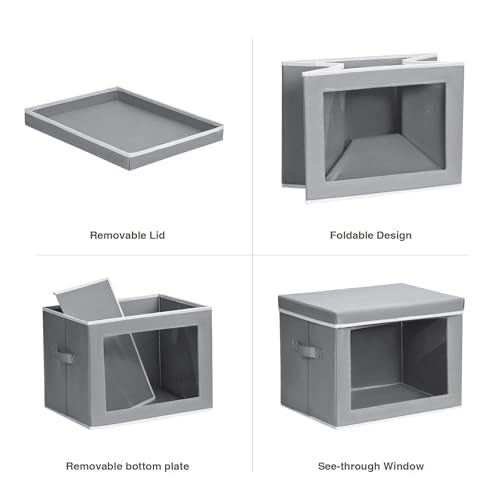 Collapsible Storage Bins with Lids (4 Count)
