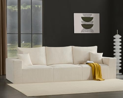 113" Modular Sectional Sofa 3 Seats Boneless Couches for Living Room
