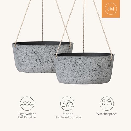 Large Hanging Planters for Outdoor Plants (2 Count)