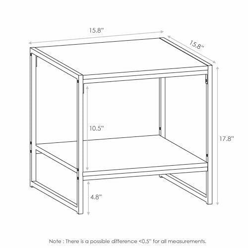 CAMNUS 2 Tier Metal Frame Side Table