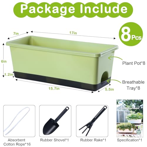 Window Box Planter 8 Pcs (8 Count)