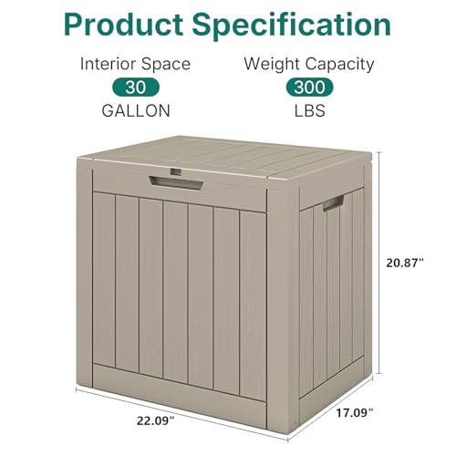 30 Gallon Deck Box Outdoor Waterproof