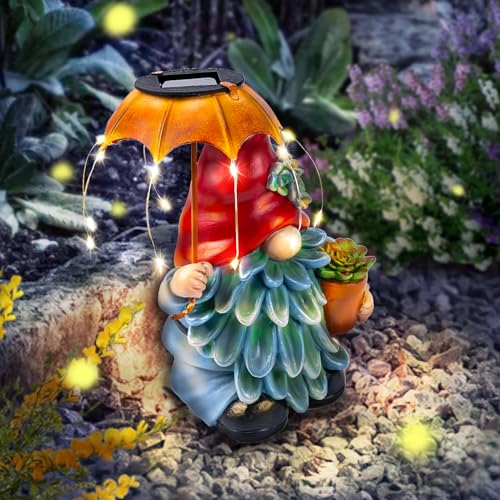 Solar Outdoor Statues Gnome Garden Decor