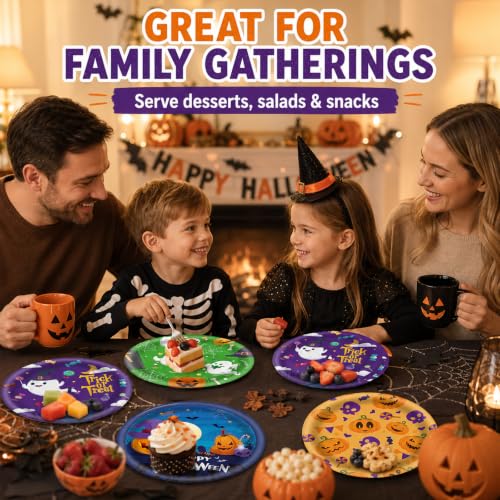 48Pcs Halloween 7inch Paper Plates (48 Count)