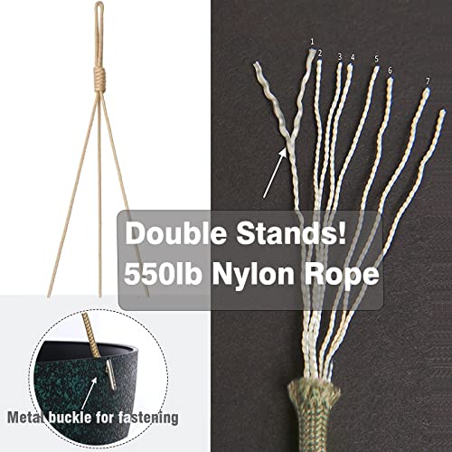 12 Inch 2 Pack Large Hanging Planters for Indoor Outdoor Plants (2 Count)
