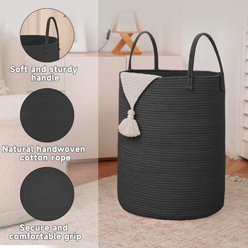 100L Cotton Rope Laundry Basket Hamper