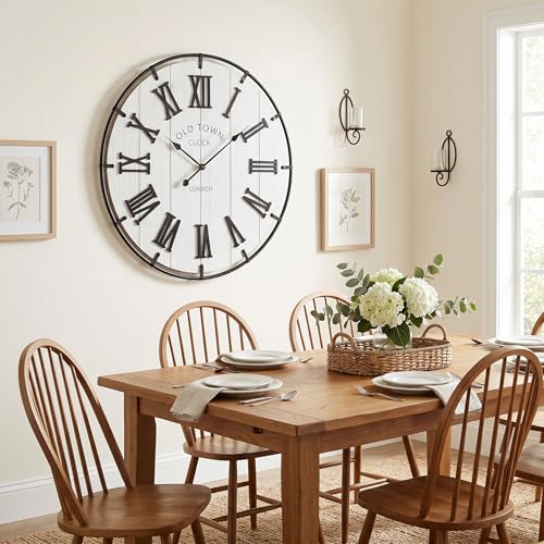 Large 30 Inch Farmhouse Wall Clock