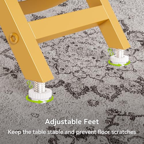 End Table, 4-Tier Narrow Faux Marble Side Table