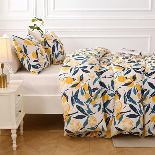 Lemon Blossom Bed in a Bag King 7 Pieces