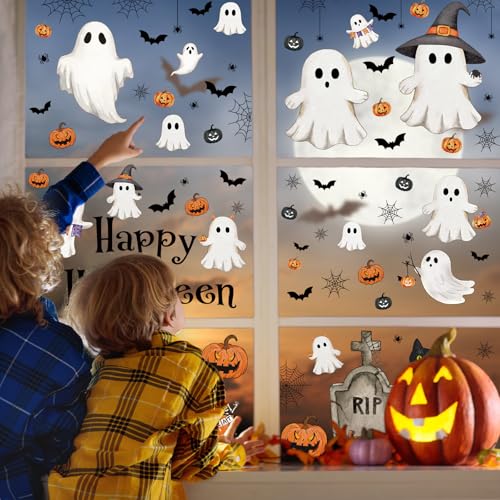 Vintage Halloween Window Clings 6 Sheets (6 Count)
