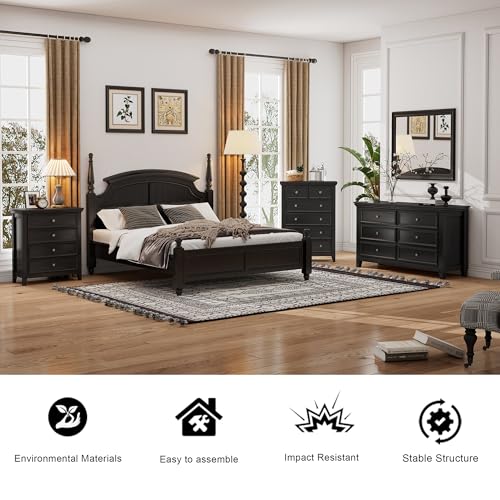 Black 6 Drawer Dresser