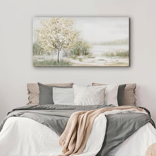 Green Wall Art Canvas Wall Art Decor Spring Scene Nature Landscape Wall Painting Decorations Artwork Wall Art Prints Pictures For Room Living Room Bedroom Office Decor 20x40 Inch