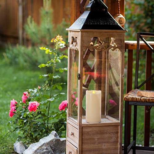 4" x 10" Large Outdoor Flameless Candle with Remote and Timer