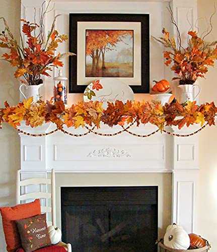 2 Pack Fall Maple Leaf Garland (2 Count)