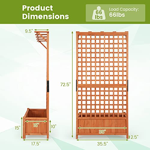 2 Pcs Raised Garden Bed with Trellis (2 Count)