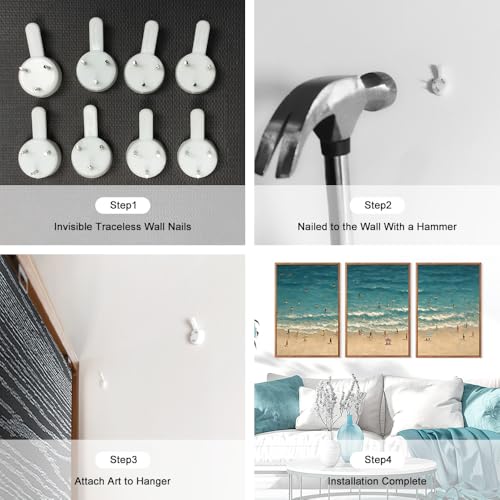 Summer Beach Framed Canvas Wall Art