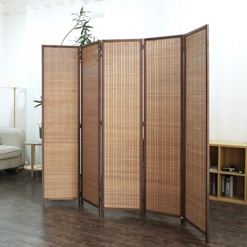 5 Panel Bamboo Room Divider