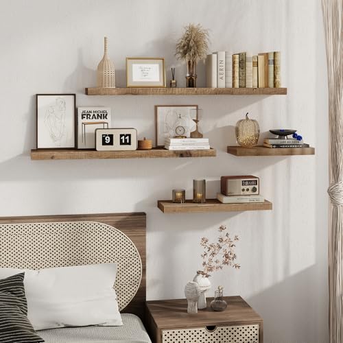 60 Inch Long Wood Floating Shelf