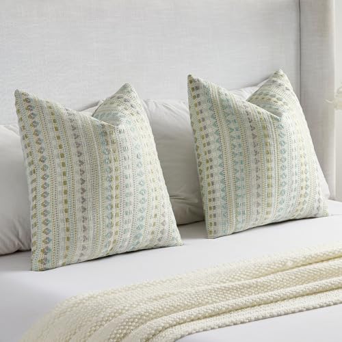 Pack of 2 Boho Throw Pillow Covers 20x20 Inch (2 Count)