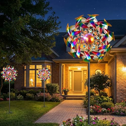 Solar Wind Spinners for Yard and Garden