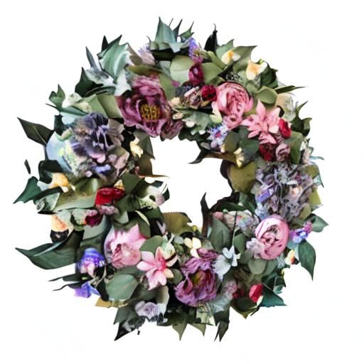 24in Spring Front Door Wreath Pink Peony Blue Hydrangea Decor