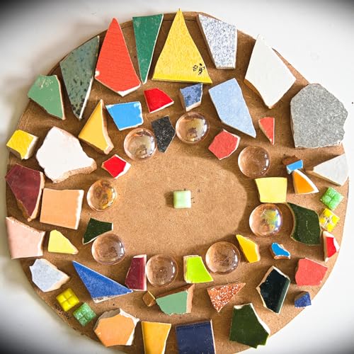 100g Ceramic Mosaic Tiles for Crafts Polygon Brown for Mosaic