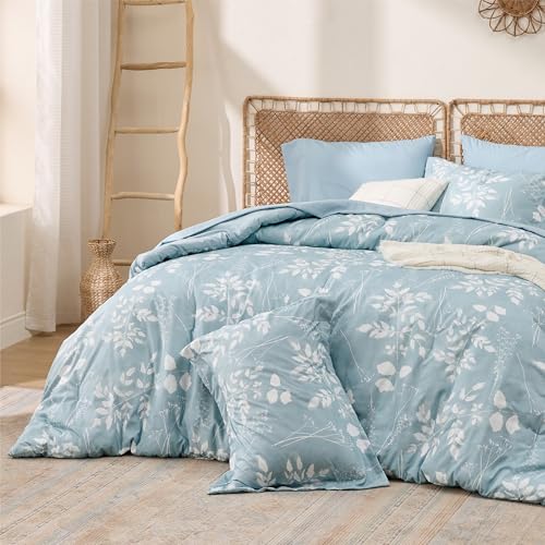 Floral Sky Blue Comforter Set