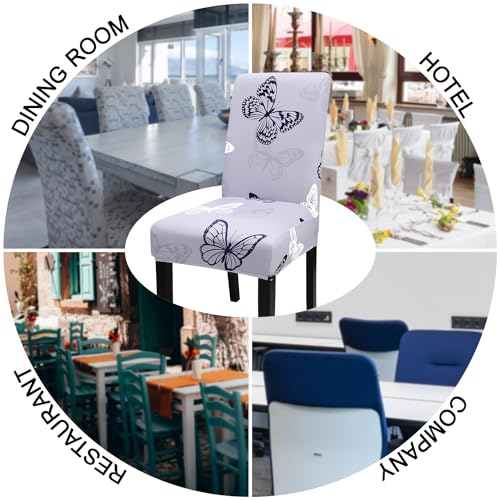 Pattern Chair Covers for Dining Room Set of 6