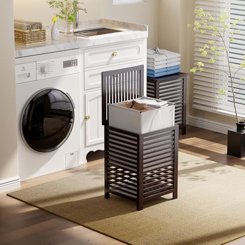 Double Laundry Hamper with Lid