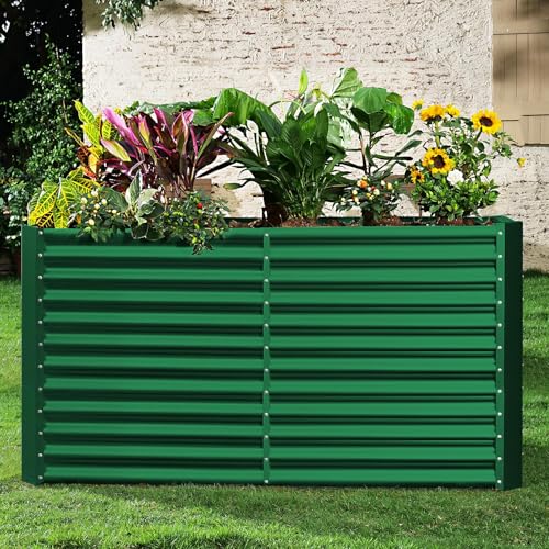 8x4x3ft Rectangular Galvanized Raised Garden Beds