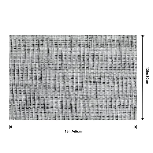 Linen Grey Placemats Set of 8 (8 Count)