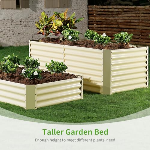 8×4×2ft Galvanized Raised Garden Bed