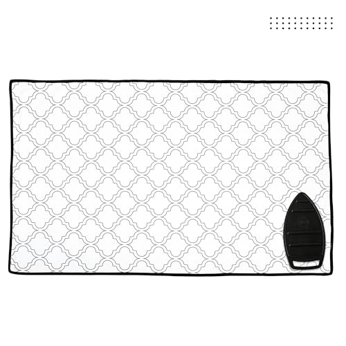 Ironing Mat Heat Resistant Pad 48"x28" White Tiles