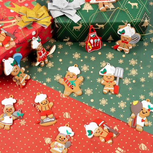 12pcs Gingerbread Christmas Decoration for Tree (12 Count)